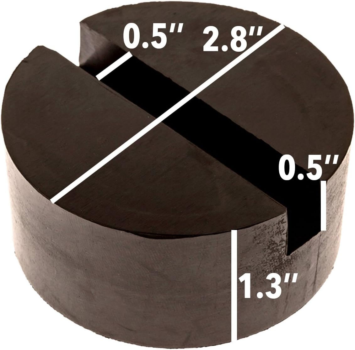 Mission Automotive 2-Pack of Rubber Jack Pads (Slotted Pucks) - Universal, Standard-Size Adapter - Frame Rail Protector Puck/Pad Keeps Pinch Weld, Paint and Metal Safe: Automotive