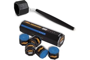 OKKO Octagon Pocket Chalker Billiard Chalk Holder Black + 1 Tube/5 pcs of Predator Chalk