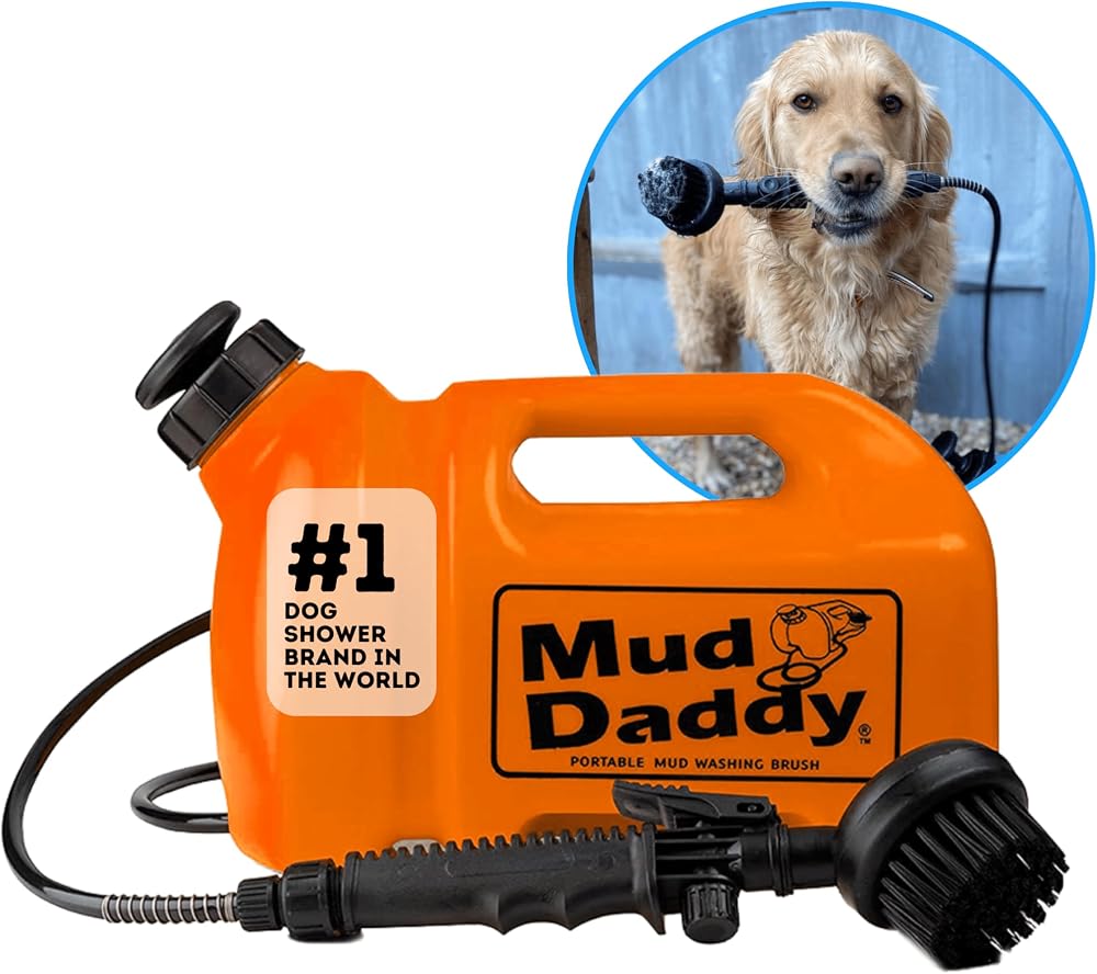 Mud Daddy Dog Washer Portable Paw Cleaner 5L Capacity Orange