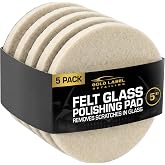 Glass Polishing Pad Discs for Use with Cerium Oxide 5 Pack | 3", 5" and 6" | Remove Scratches and Scuffs in Windshields, Windows, Table Tops and More (5")