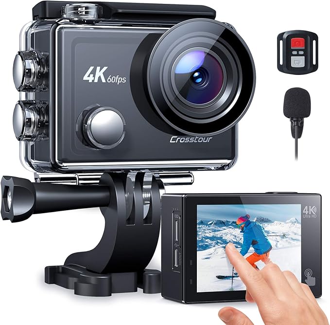 Crosstour CT9900 Action Camera 4K 60FPS Microphone 8X Amazon.co.uk