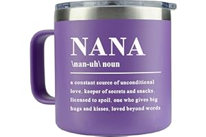 WECACYD Nana Gifts for Mothers Day - 14oz Nana Coffee Mug - Mothers Day Gifts For Grandma, Grammy, Nana, Mimi, Gigi - Mothers Day Gifts for Nana - Nana Mothers Day Gifts From Granddaughter, Grandson