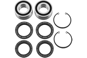 MOKER Front Wheel Bearing for Honda FourTrax Rancher TRX420 2007-2014，Replaces # 91051-HC5-003 91051-HC5-004,Dust Seal (40X58X7) Oil Seal (38X50X6),Circlip (50MM)