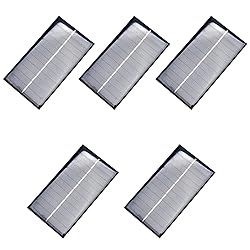Fielect 5Pcs 6V 1W Mini Solar Panel Polysilicon