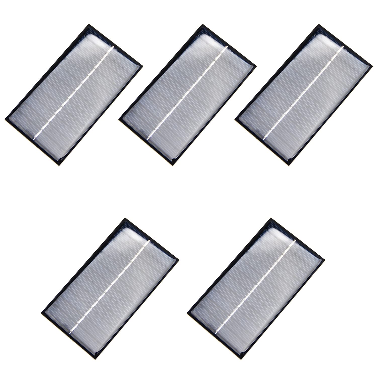 Fielect 5Pcs 6V 1W Mini Solar Panel Polysilicon