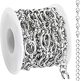 UMAOKANG 2 Meters Stainless Steel Jewelry Chains Bulk Rolo Chains Bulk for Men and Women Jewelry DIY Jewelry Making Chain