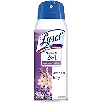 Lysol NeutraAir 2in1, Lavender Lily, Disinfects, Kills Odour Causing Bacteria, Kills 99.9% of Viruses & Bacteria, 283g