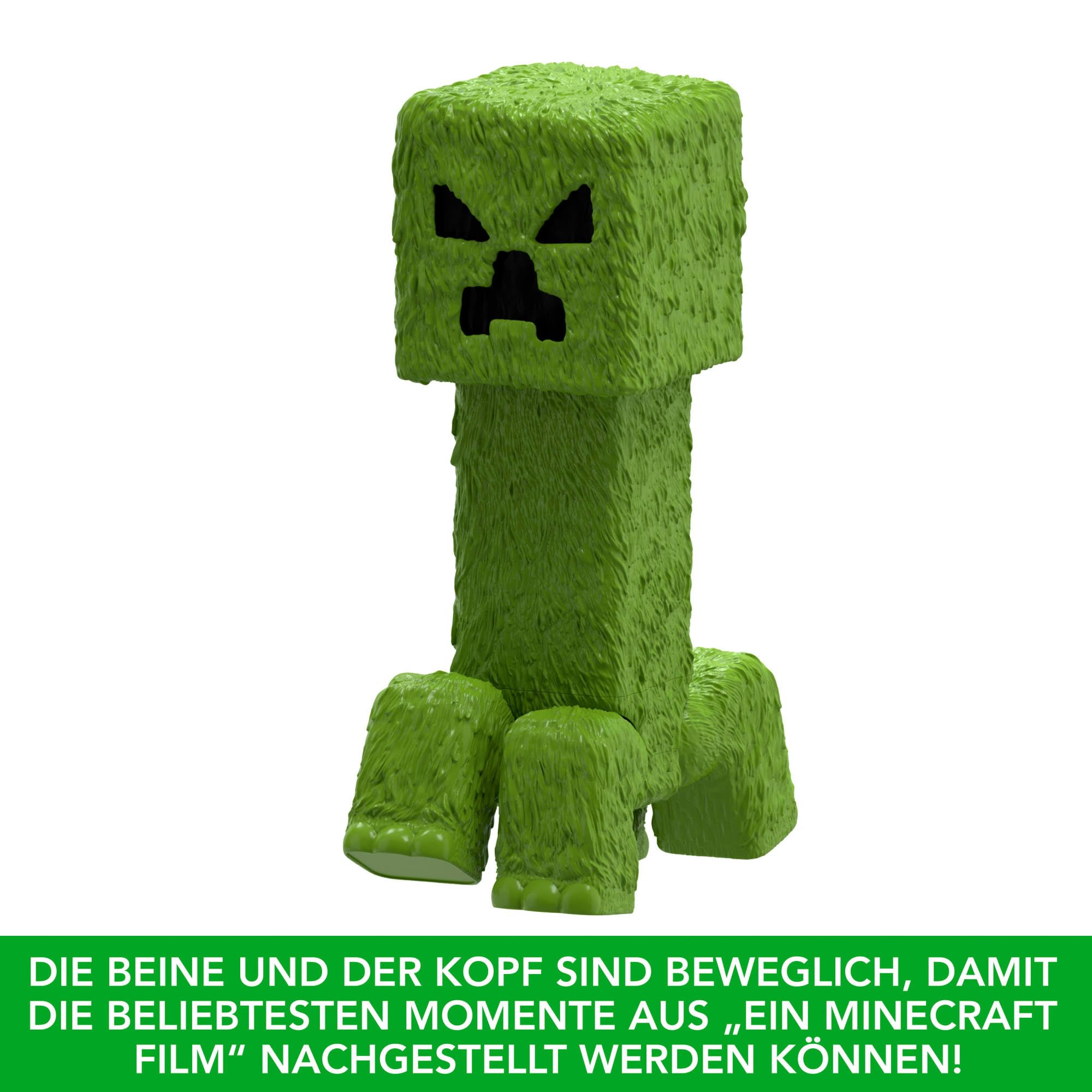 Mattel Minecraft Große Actionfiguren, 30 cm große, bewegliche Creeper-Sammelfigur, inspiriert von Ein Minecraft Film, JFR66, [Mehrfarbig] 4