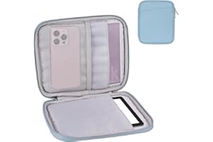CAYEELU Padded Sleeve Pouch for 6-7 Inch eBook/E-Reader/Kindle Paperwhite/Kindle Oasis (Misty Blue-PU)