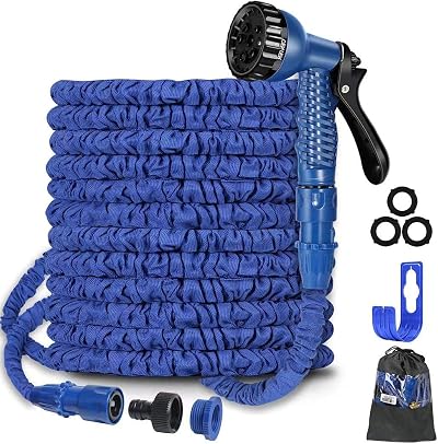 BABADU 100FT Expandable Garden Hose with 7-Function Spray Nozzle