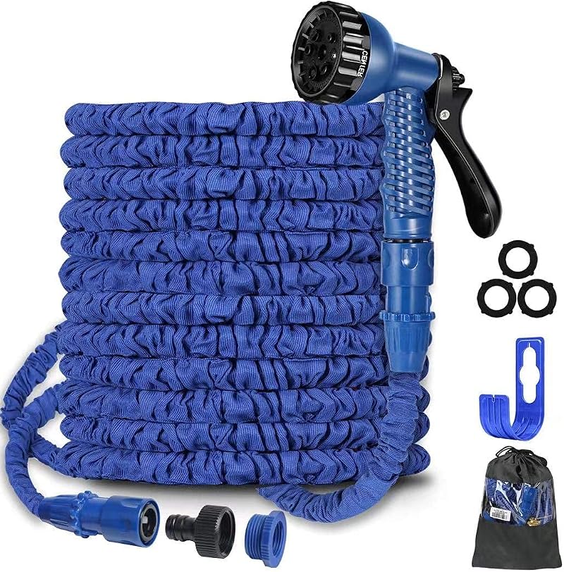 BABADU 100FT Expandable Garden Hose with 7-Function Spray Nozzle