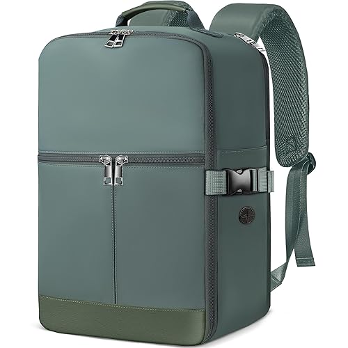 Ltemziiy Cabin Bags 40×20×25 for Ryanair Underseat Carry-ons Travel Backpack Hand Luggage Bag Cabin Flight Rucksack Casual Daypack School Office Backpack Fit 14 Inch Laptop-Light Green