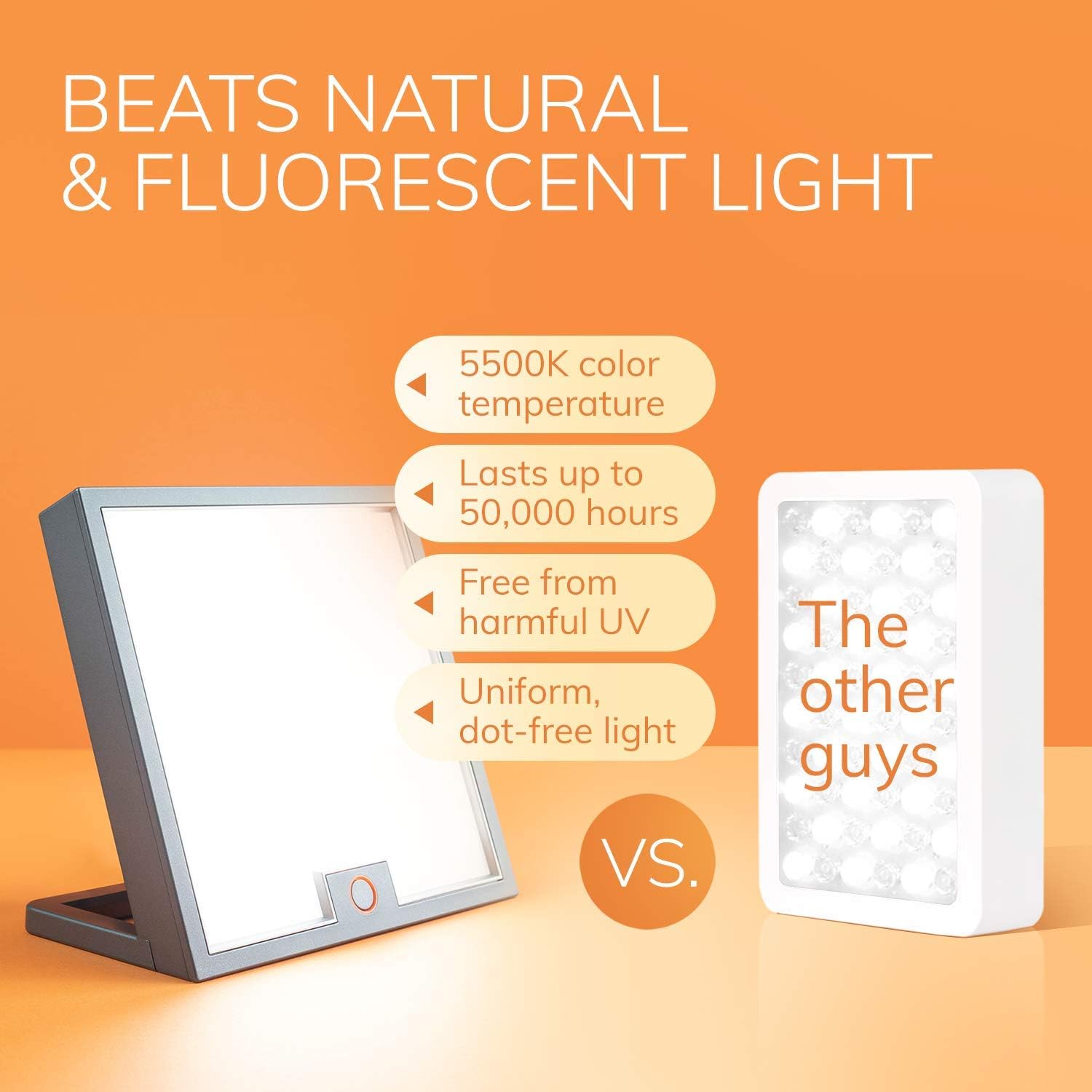 Circadian Optics Light Therapy Lamp - UV-Free LED Happy Mood Lamps for Seasonal Sunlight Changes - Full Spectrum Sun Lights for Work from Home - Lumine (Grey): Home Improvement