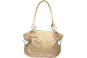 Zzfab Laser Cut Bling Purses Double handle purse