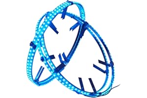 GOGOONE 4PCs 17” RGB Wheel Ring Rim Light Kit with W/Turn Signal Braking, Neon Accent Tire Lights Fit for Car SUV Offroad (Rotor Brake Caliper Dia.≤15". Rim Wheel hub Inner Lip Dia ≥21")