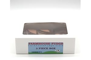 Farmhouse Fudge: 3 Piece Amaretto Chocolate Fudge - Fresh Fudge Candy with Butter and Cream, No Marshmallows! Smooth and Creamy Fudge Gift Box - (24 Ounces)