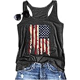 Vintage Mandala Graphic Tank Tops for Women Summer Beach Graphic Loose Tanks Vest USA Flag Vacation Racerback Tank Cami