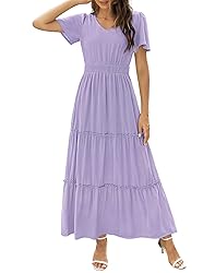 Zattcas Womens 2024 Long Summer Dress Casual Short