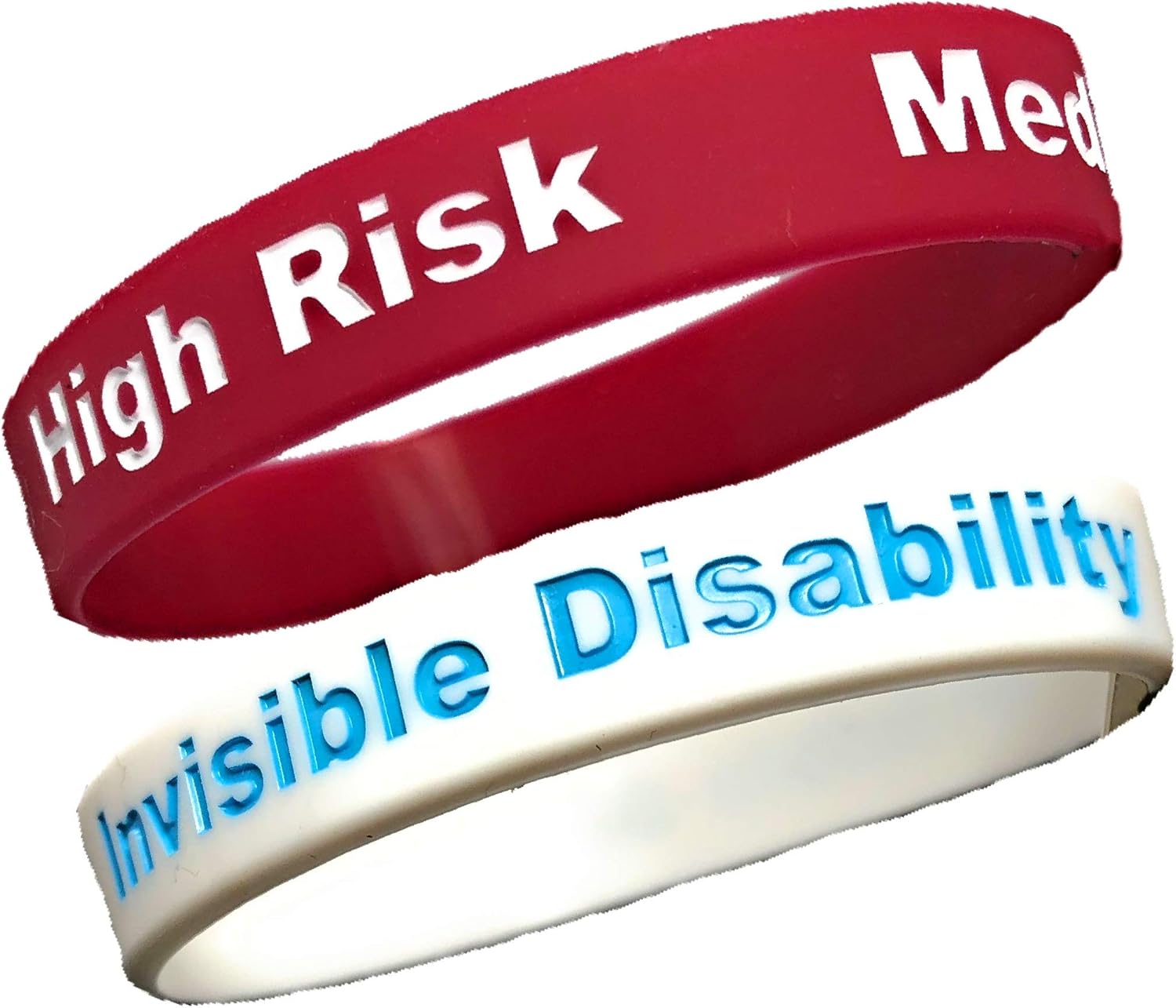 High Risk Medical Condition and Invisible Disability Bracelets 2 pack