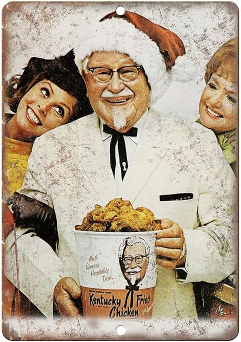 Amazon De Todghrt Kentucky Fried Chicken Colonel Sanders Kfc Reproduktion Metallschild 30 5 X 40 6