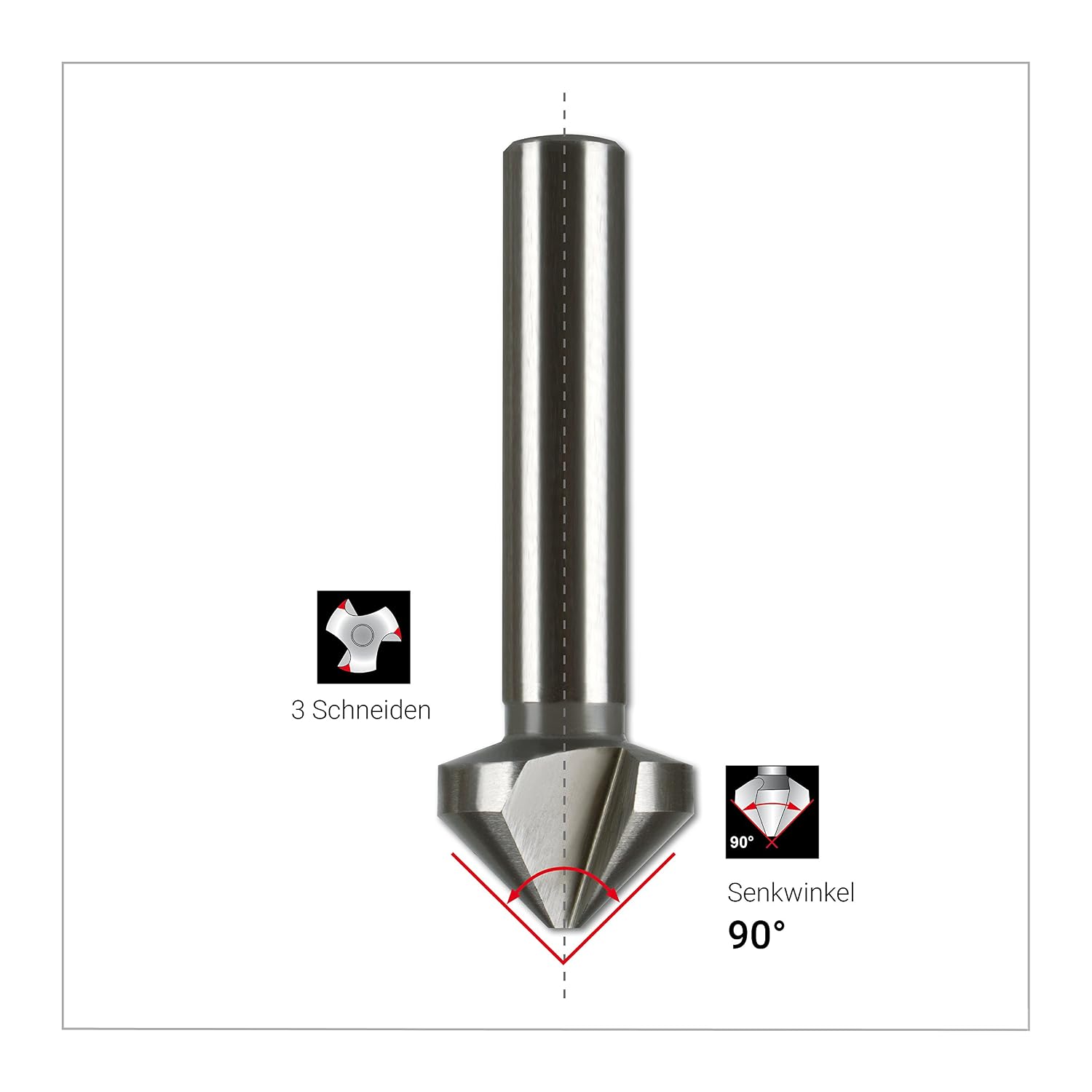 Ruko HSS Hand Deburrer with Countersinker, Bright Finish, 12.4mm Diameter, R102143, Multicolor, 12,5 mm - Image 3