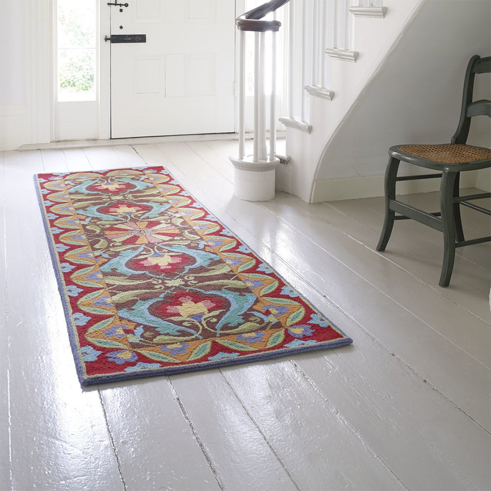 SUAYLLA 8 pcs White Anti Curling Rug Gripper. Anti Slip Straight Carpet Gripper for Corners and Edges - Renewable Rubber Tape for Carpets - Ideal Rug Stopper For Kitchen Bathroom