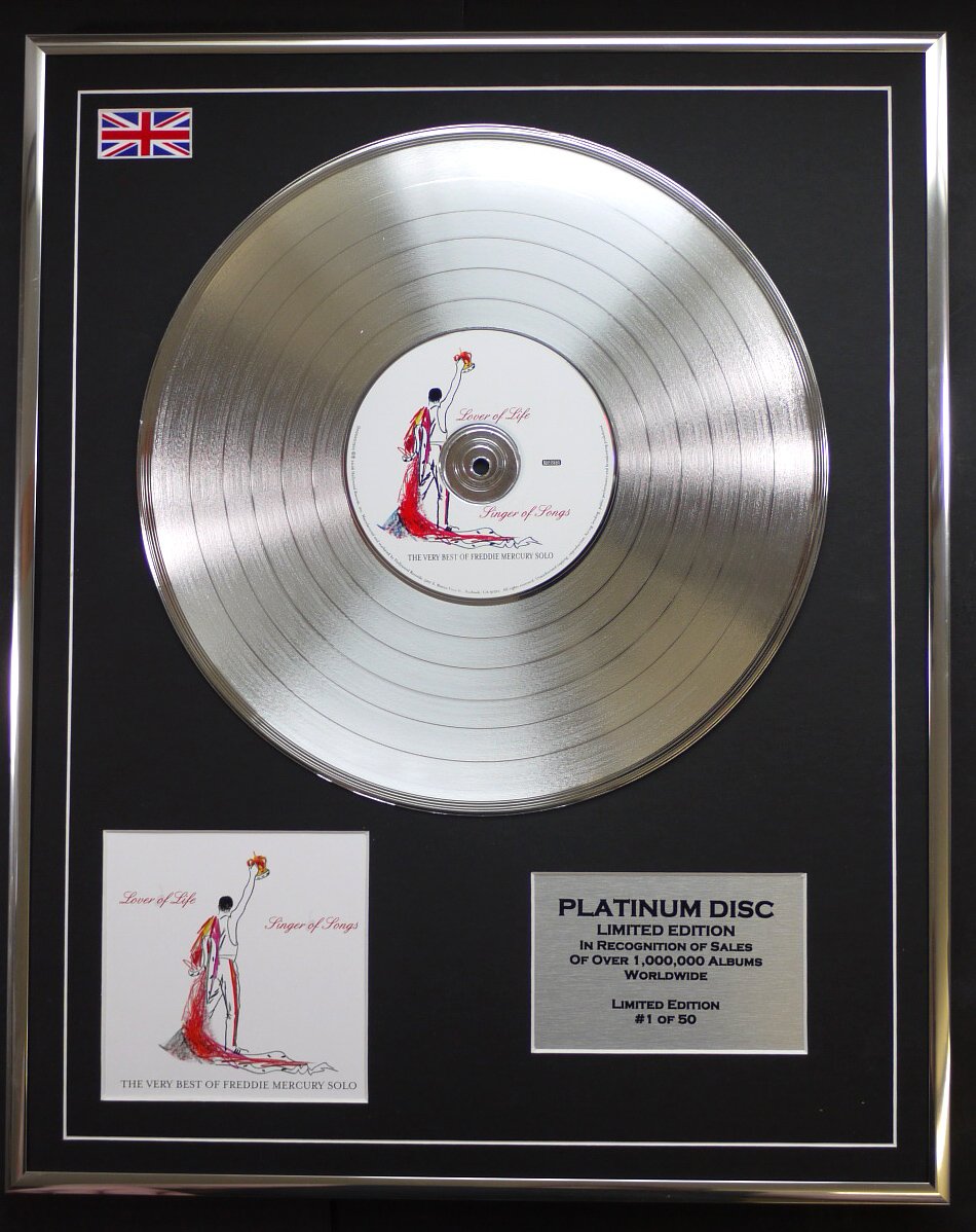FREDDIE MERCURY/LTD EDITION CD PLATINUM DISC/THE VERY BEST OF