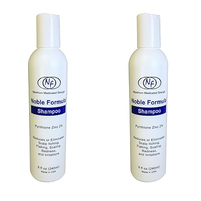 Noble Formula Shampoo with 2% Pyrithione Zinc (ZnP), 8 oz (2 Pack)