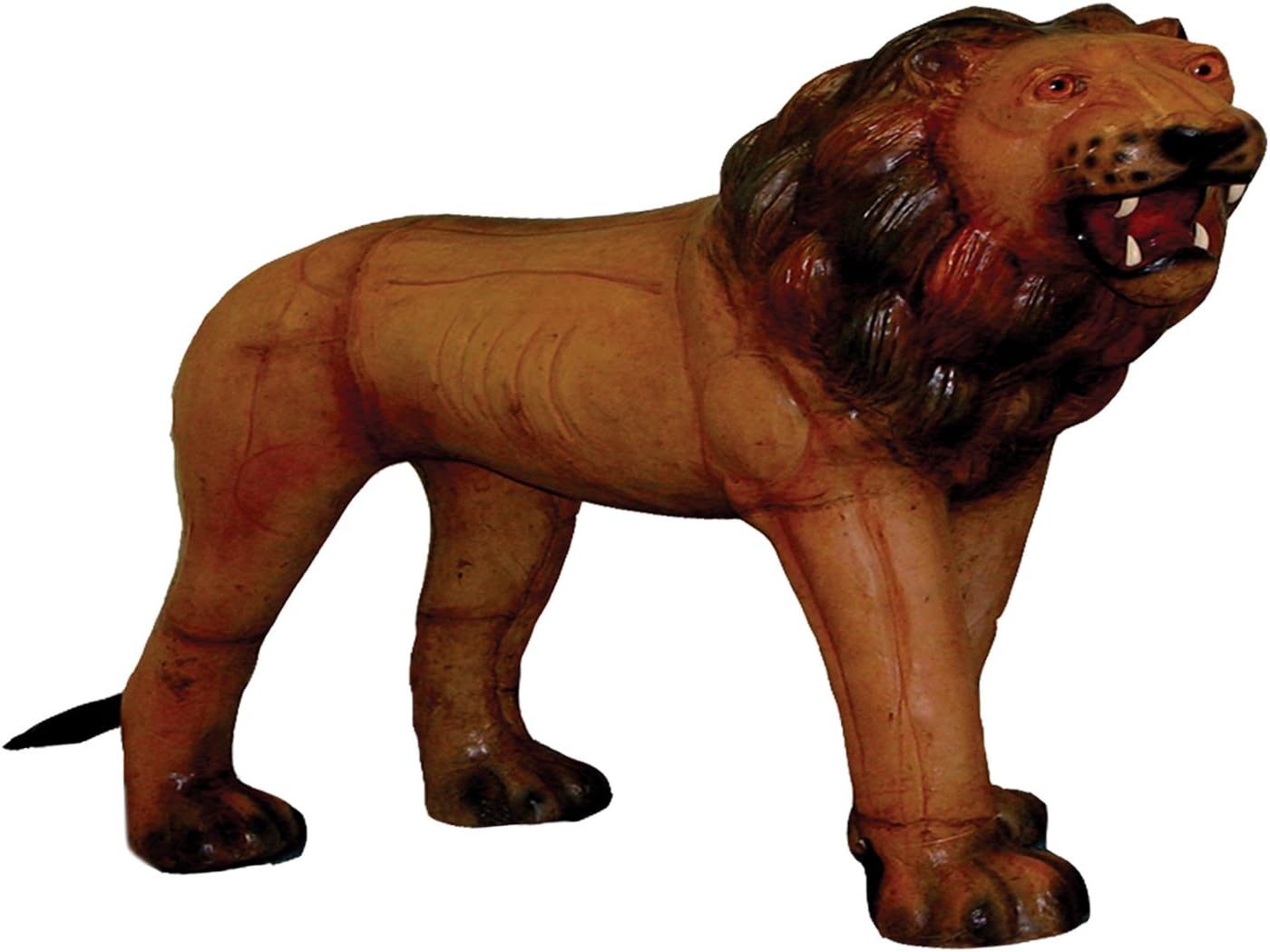 Gurman LA LA-1201 1518IN Leather Covered Lion Standing Figurine, 18-Inch, Light Brown