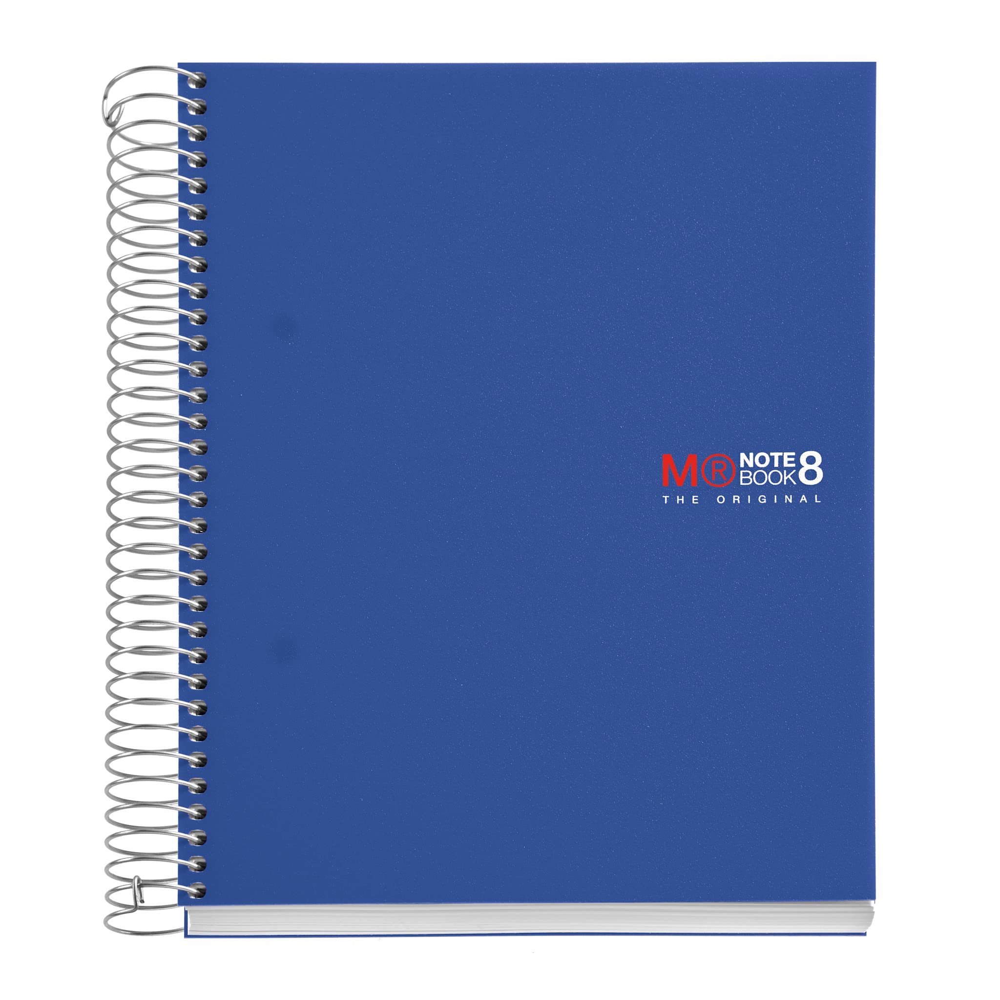 Basics MR 43005 - Notebook 8 colors, A5, 200 sheets, horizontal polypropylene, blue color