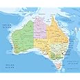 Gifts Delight Laminated 28x24 Poster: Political Map - Map Australia
