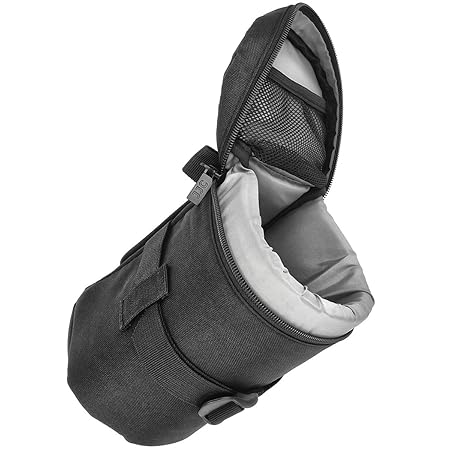 JJC Objektivtasche Objektivköcher Objektivbeutel für Kamera Objektive mit Schultergurt – Innenmaß 100 x 170 mm – JJC Deluxe L