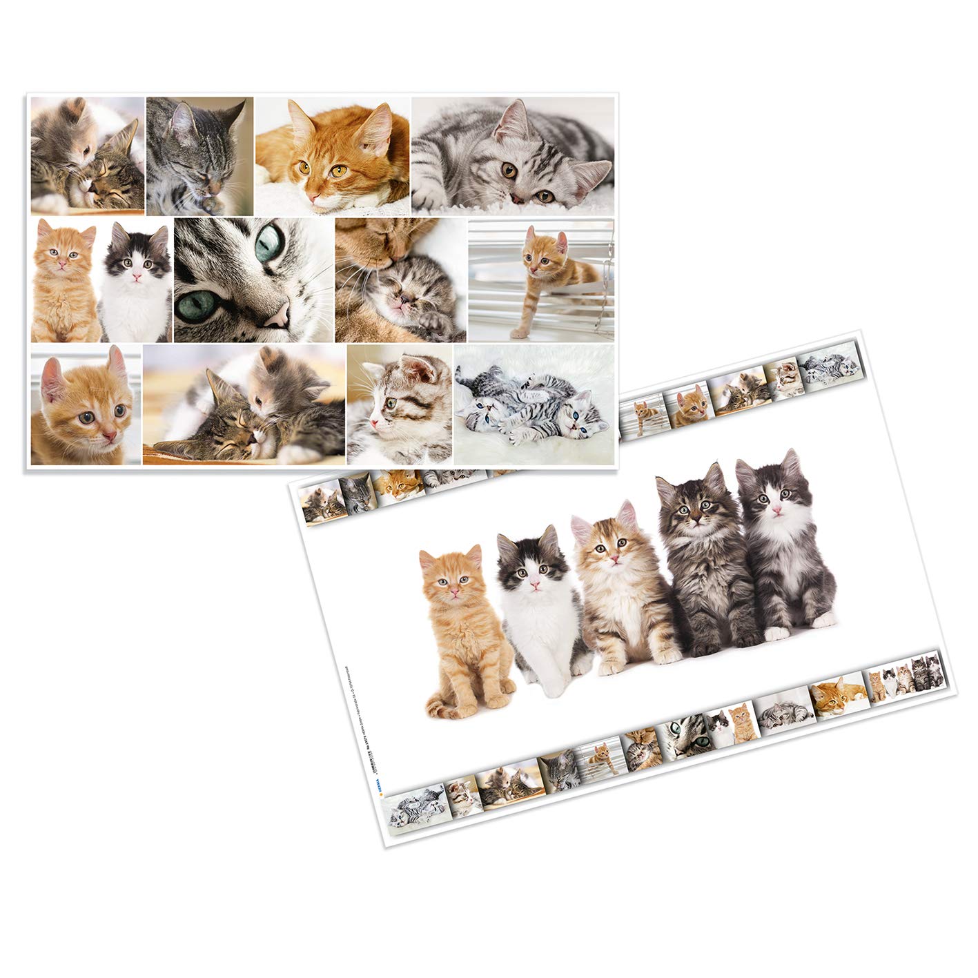 Herma 19378 Desk Mat Non-Slip (55 x 35 cm/Dogs, Motif On Both Sides, for Children 1 Mat Format 55 x 35 cm cat