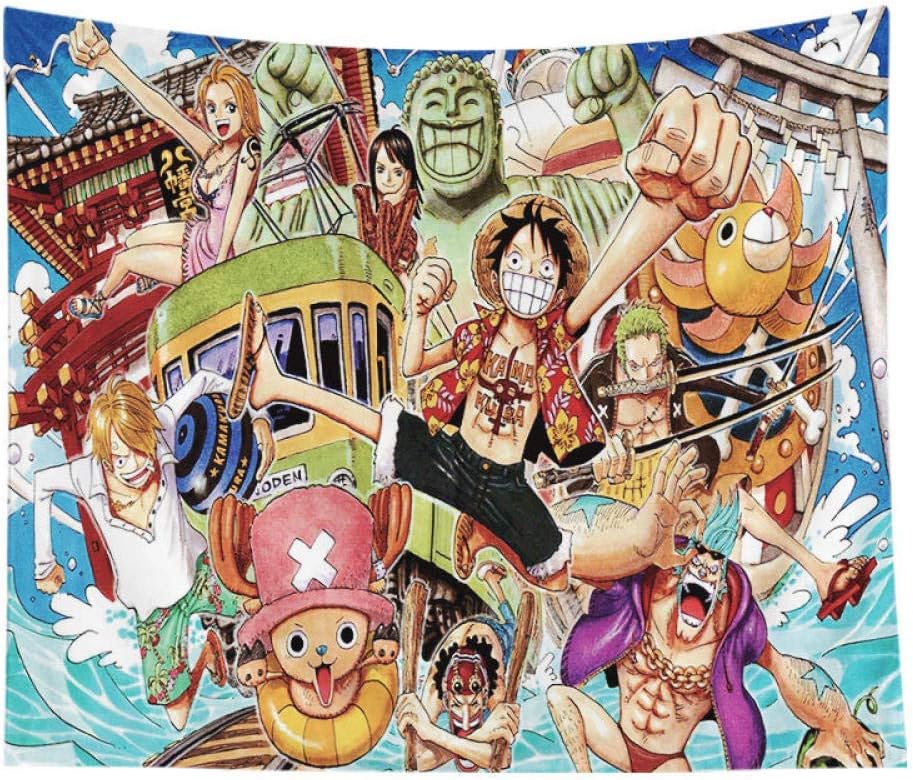 877 Tapestries Cartoon Anime One Piece Tapestry Living Room Bedroom Background Cloth Nordic Wall Art Modern Home Decoration 150 0cm B Amazon Co Uk Kitchen Home