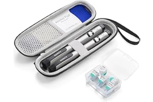 sijidou Insulin Cooler Travel Case, Portable Insulin Travel Case, Insulin Cooling Cases Insulated Organizer for Insulins Pens (Black)