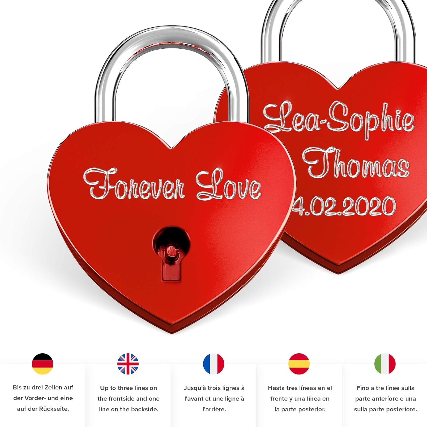 gratis Geschenk-Box uvm Jetzt graviertes Schloss selbst gestalten