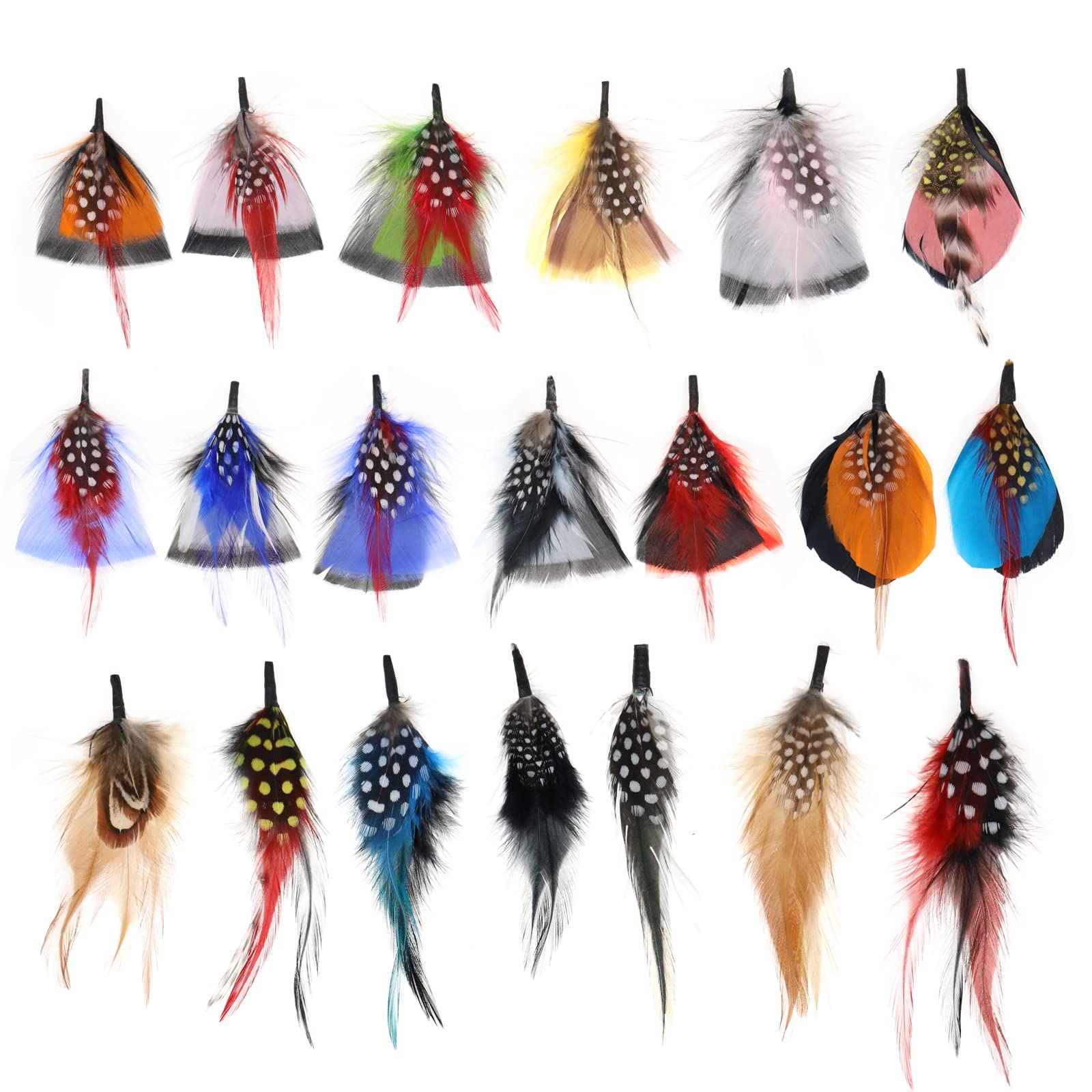 EMSea 20PCS Hat Feathers Assorted Feathers Natural Real Feathers for Pork Pie Hat Party Decoration DIY Feather Crafts Clothes for Women Men 20 Styles