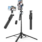 TECKNET 71" Phone Tripod &amp; Selfie Stick, Portable Extendable Cell Phone Tripod Stand with Wireless Remote and Phone Holder, with Wireless Remote Control for iPhone/Samsung/Android/Camera