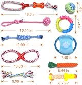 Wefine Puppy Chew Toys 100% Natural Cotton Rope for Small Medium Dogs 10 PCS view 6