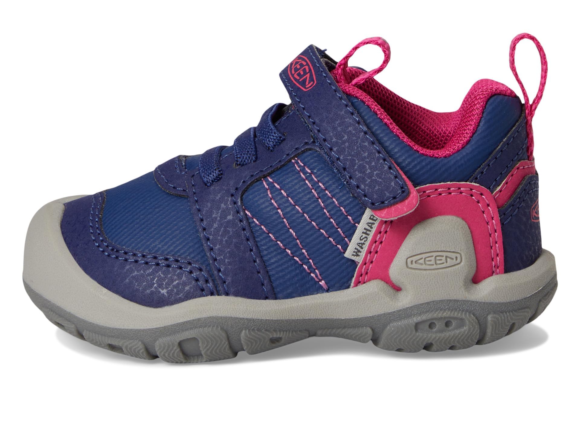 KEEN Kids Knotch Peak Alternate Closure Lightweight Durable Sneakers, Blue Depths/Pink Peacock, 6 US Unisex Toddler