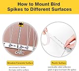 Remiawy Bird Spikes for Pigeons Small Birds 5 Strips 1.2m Stainless Steel view 5