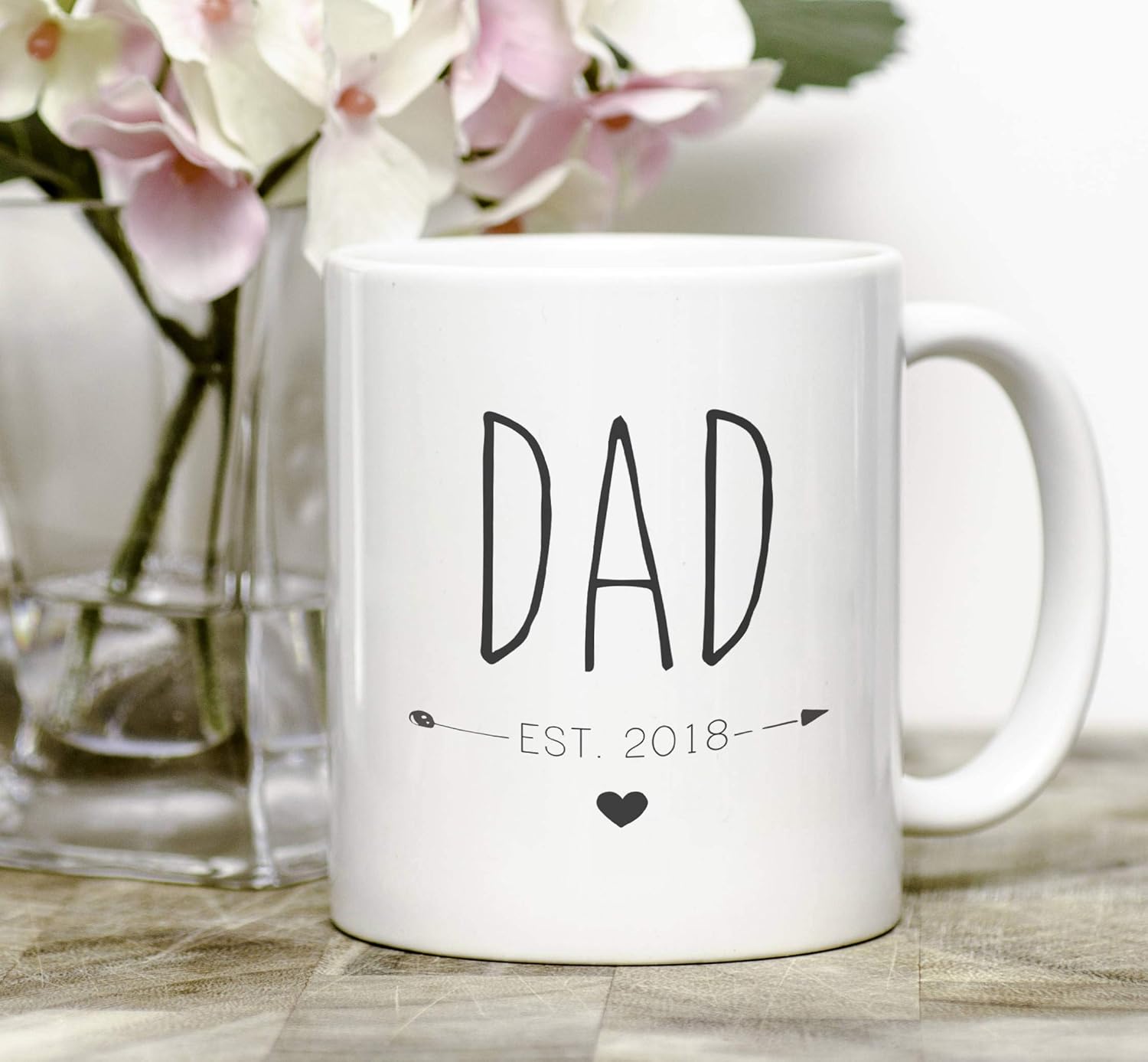 New Dad mug Dad Est. 2018 coffee mug, Baby Boy