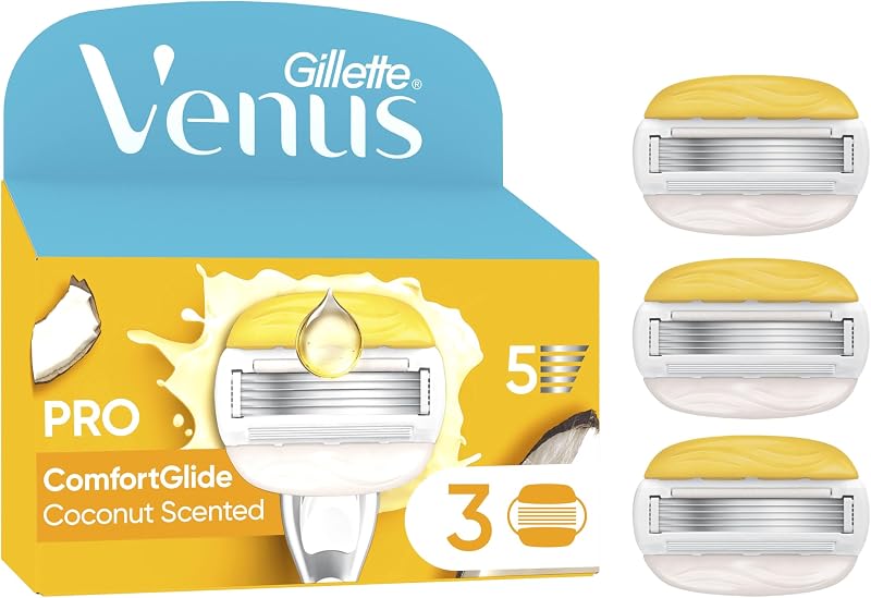 Gillette Venus Pro ComfortGlide Coconut Scented 3 Cartridges Razor