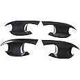 ITrims Car Accessories for Kia K5 Optima 2020 2021 2022 Car Door Handles Cup Cover Trim Side Door Bowl Cap Trim 4PCS ABS Carbon Fiber