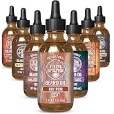 Viking Revolution Beard Oil - Bay Rum - 1 fl oz | 100% Natural Ingredients - Formulated with Argan Oil &amp; Jojoba Oil - Softens Rough Hair &amp; Hydrates Skin - Bay Rum Scent