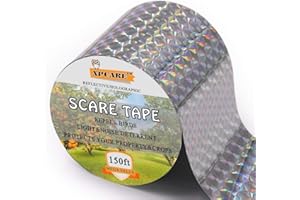 XPCARE Bird Scare Tape Ribbon - 150ft x 2in PET Reflective Tape Keep Wildlife and Property Protected