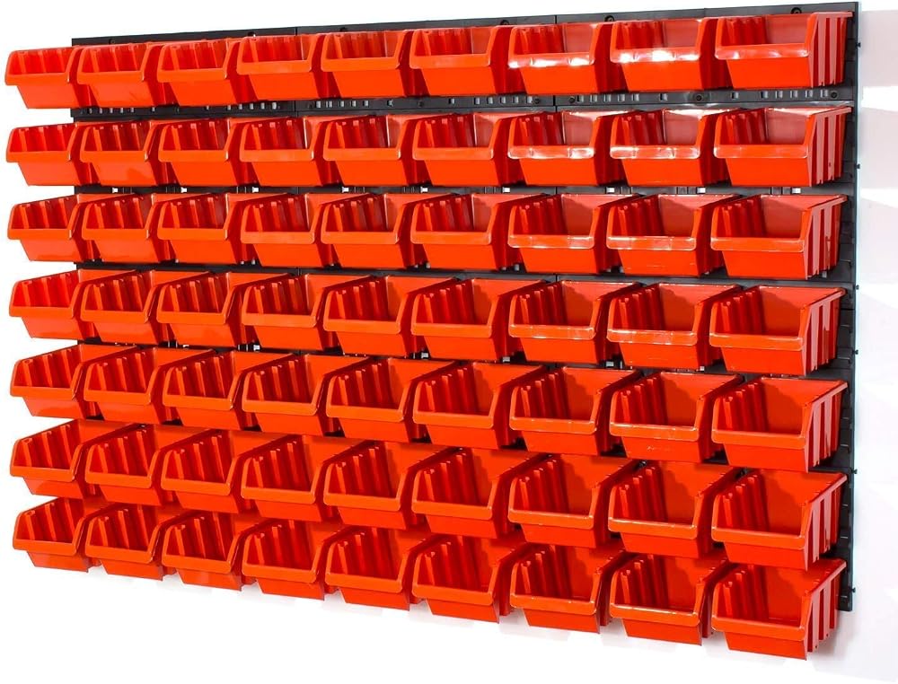 Prosperplast M 63 Storage Bins Wall Louvre Set Garage Workshop Organizer