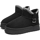 FINIWOR Snow Boots for Women Waterproof, Warm Fur Lined Mini Womens Boots Winter, Fall Ankle Boots Platform Non-slip