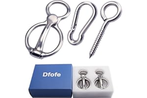 DFOFE Horse Tie Ring, Safety Tie Ease A Horse's Mind Helps with Horses That Pull Back When Tied up Durable Stainless Steel Horse Accessories (Set of 2)