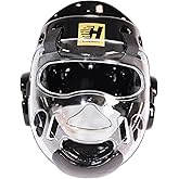 HXRROO Taekwondo Headgear Karate Headgear with Removable mask for Sparring Partner Muay Thai Taekwondo Karate MMA Training Youth Adults